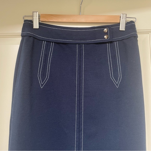 Banana Republic Navy Blue Pencil Skirt - Picture 2 of 6